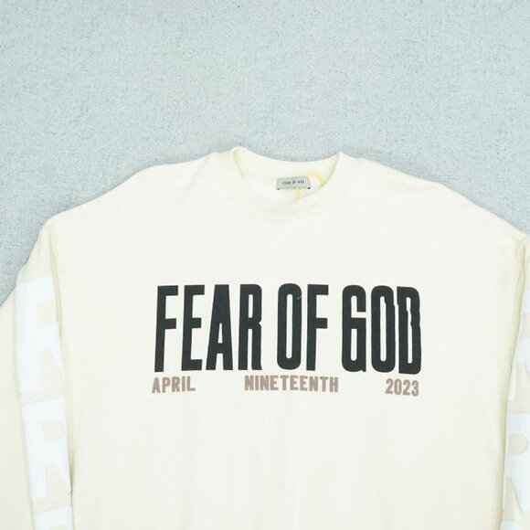 RIVINGTON ROI REBIS Fear Of God 2023 Commemorative Cream Sweatshirt - Picture 2 of 6